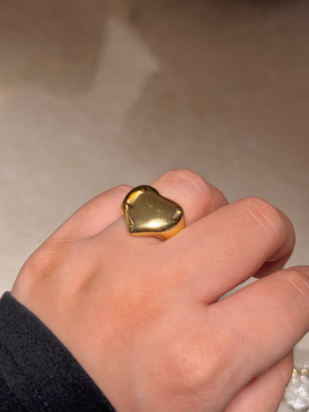 Serenity Heart Bubble Ring