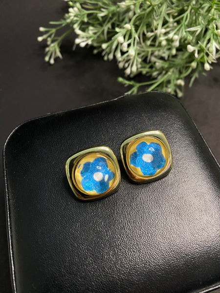 Flora Aqua Earrings