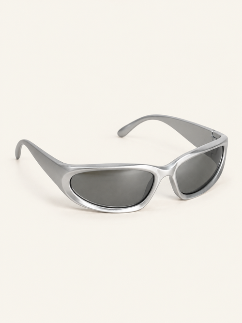 Alien Sunnies — Silver, front angle view