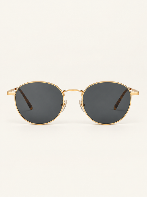 Billy Sunnies — Gold Black, front view