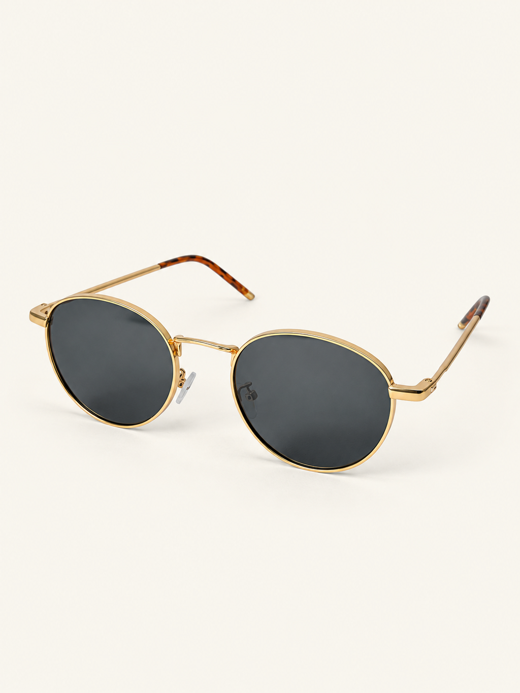 Billy Sunnies — Gold Black, front angle view