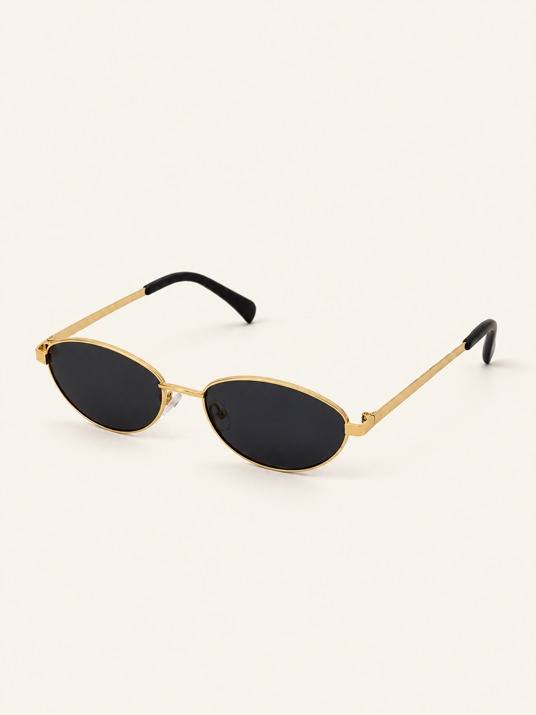 Cassy Sunnies — Black Gold, front angle view