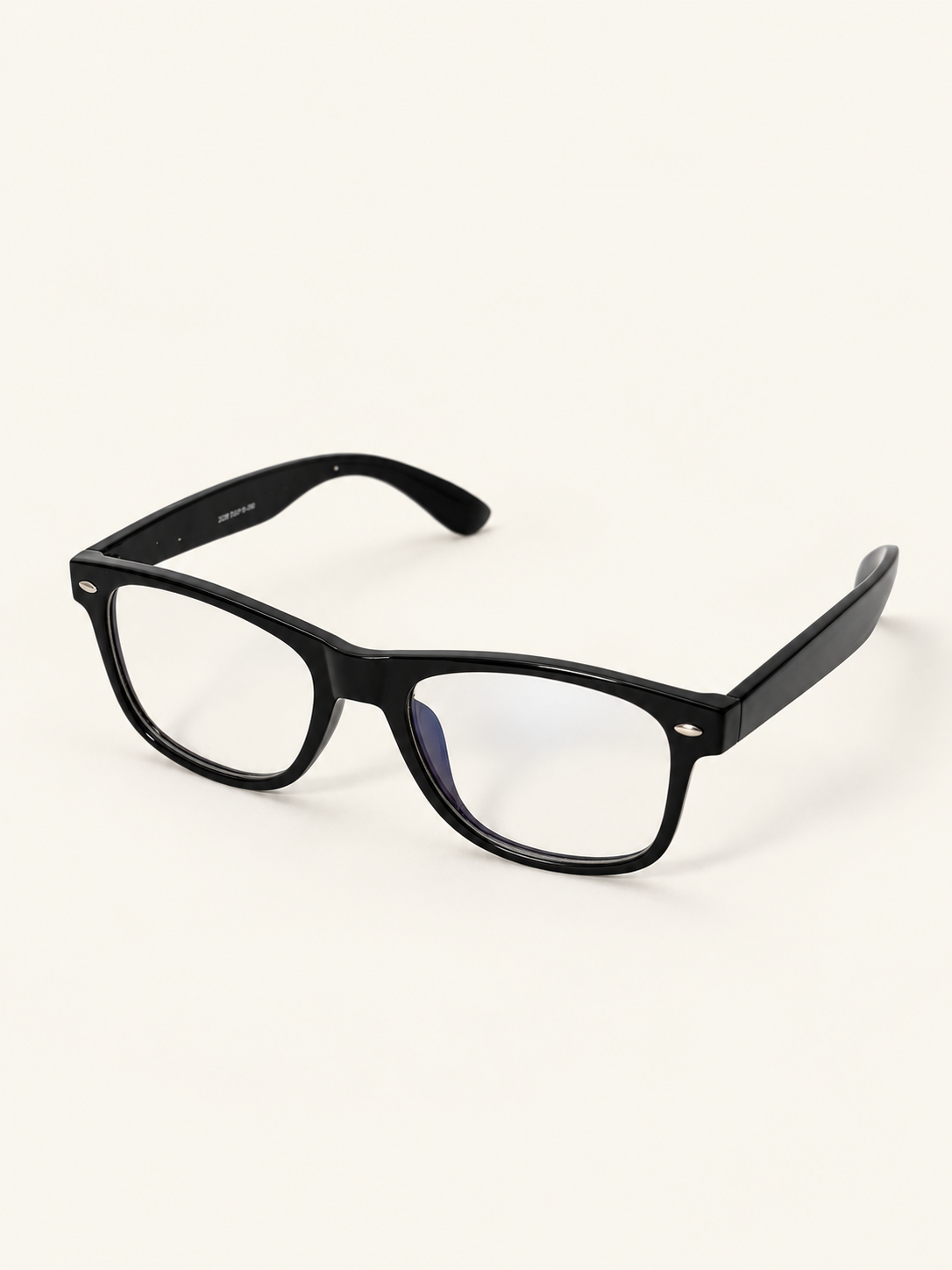 Clare Frames — Black, front angle view