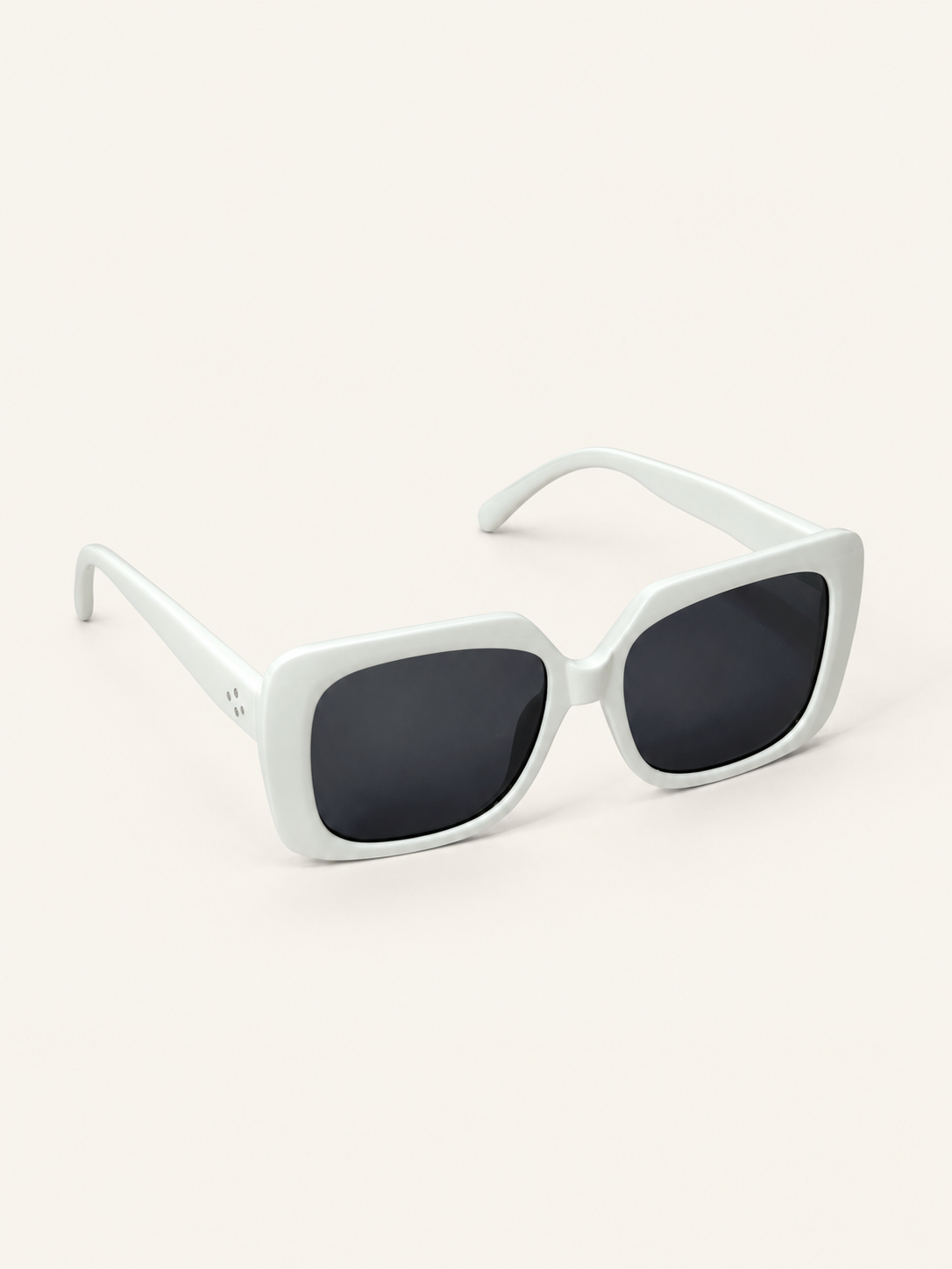 Crystal Sunnies — White, front angle view