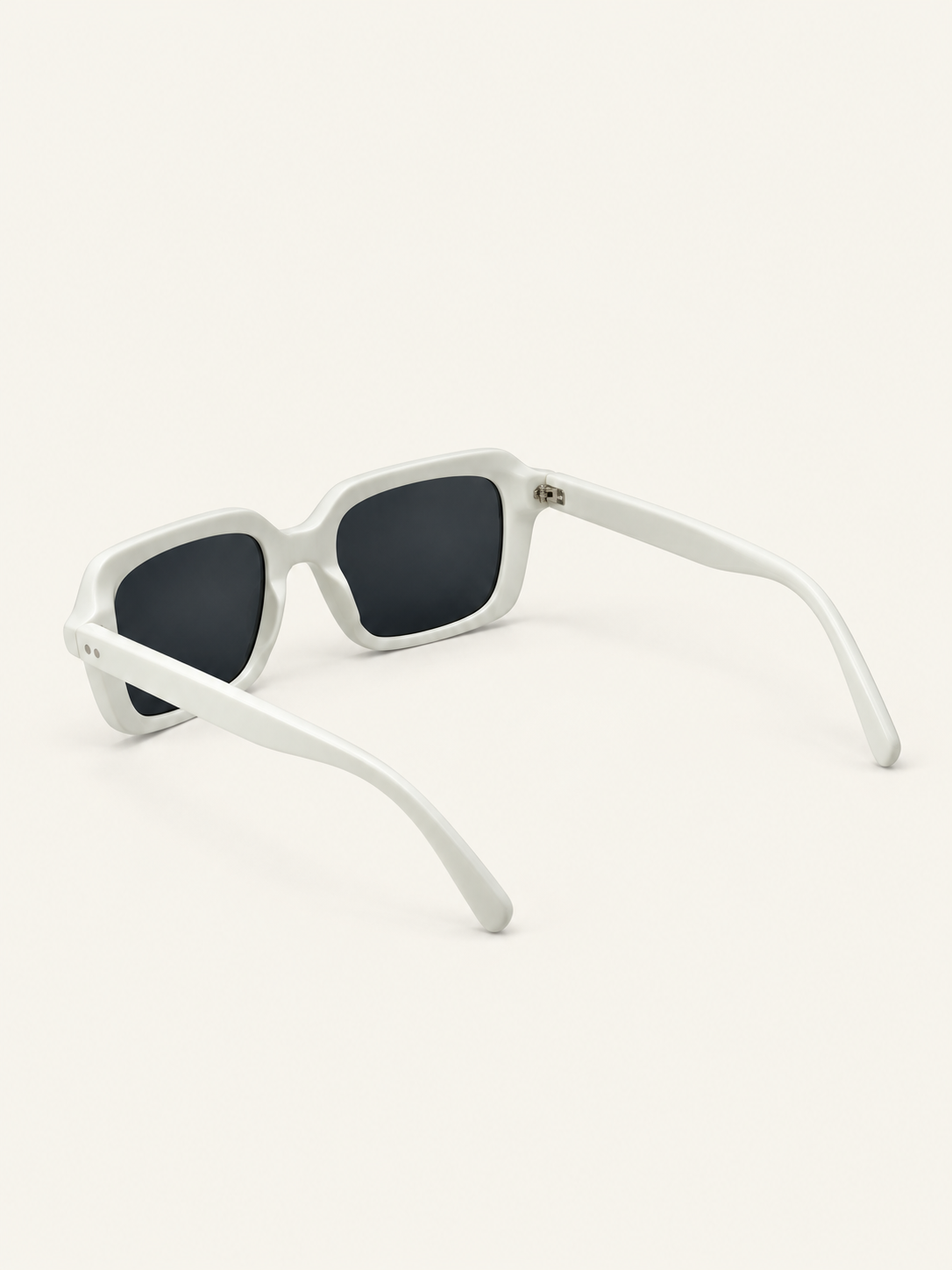 Crystal Sunnies — White, rear angle view