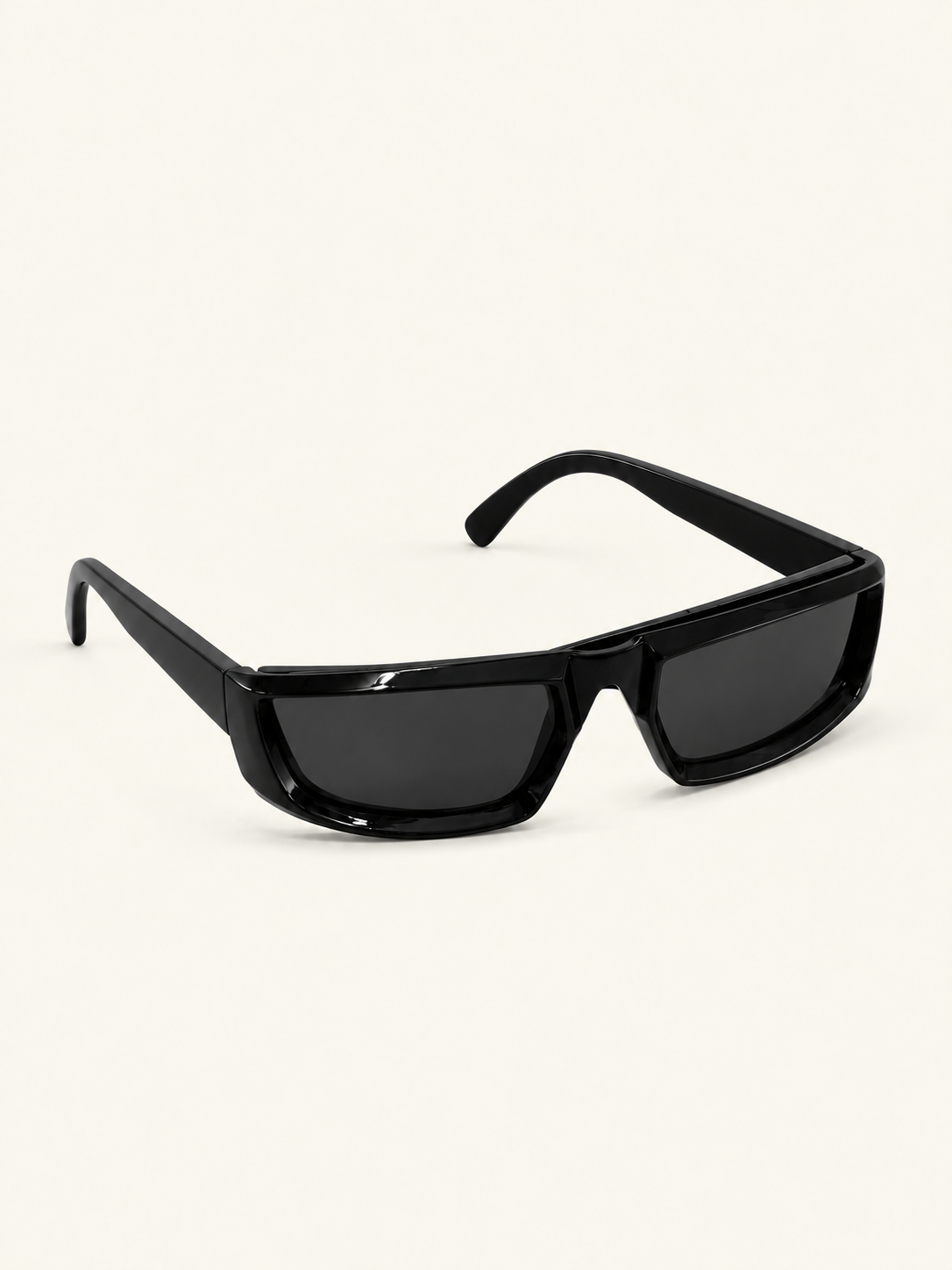 Distruptor Sunnies — Black, front angle view