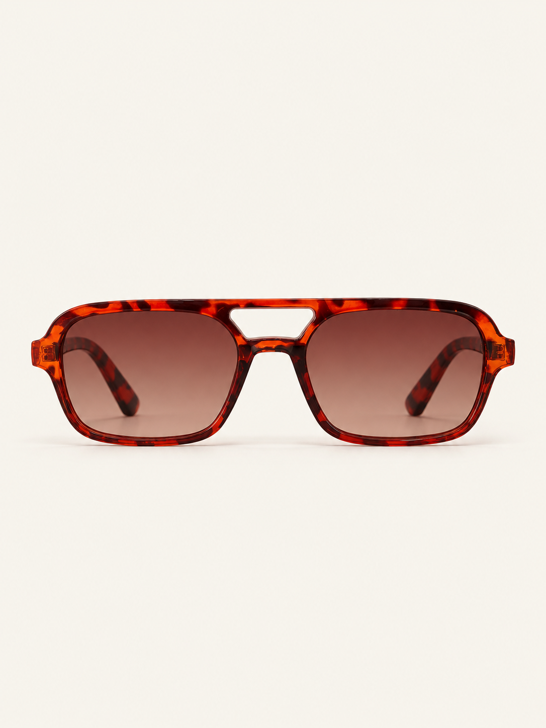 DONNA sunnies — Brown Print, front view