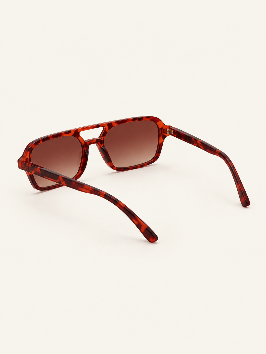 DONNA sunnies — Brown Print, rear angle view