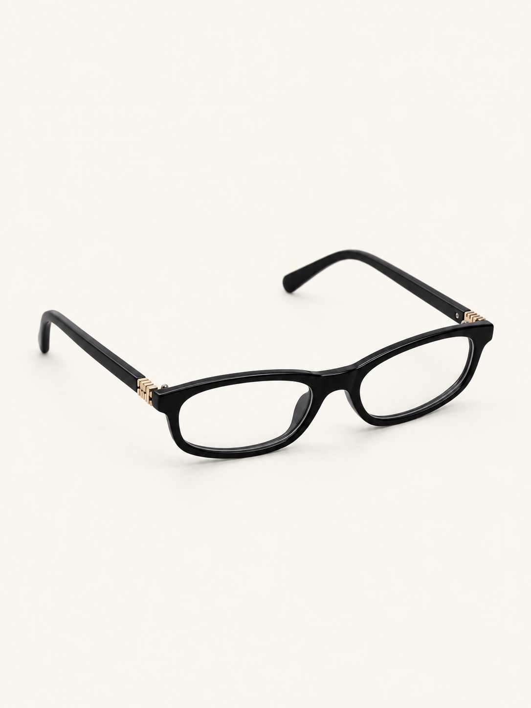 Iris Frames — Black, front angle view