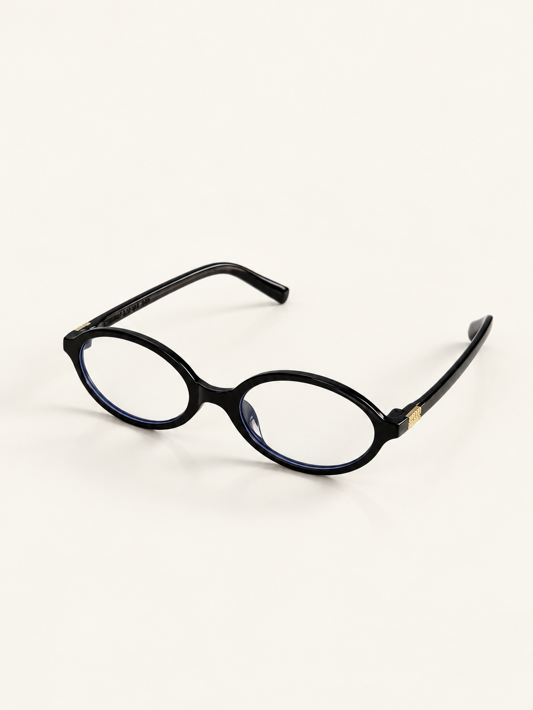 Maya Frames — Black, front angle view