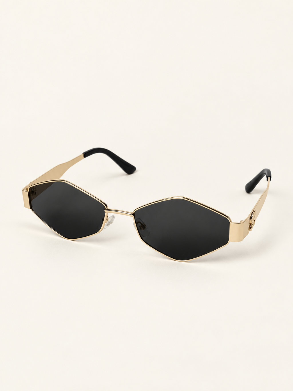 Nobu Sunnies — Black Gold, front angle view