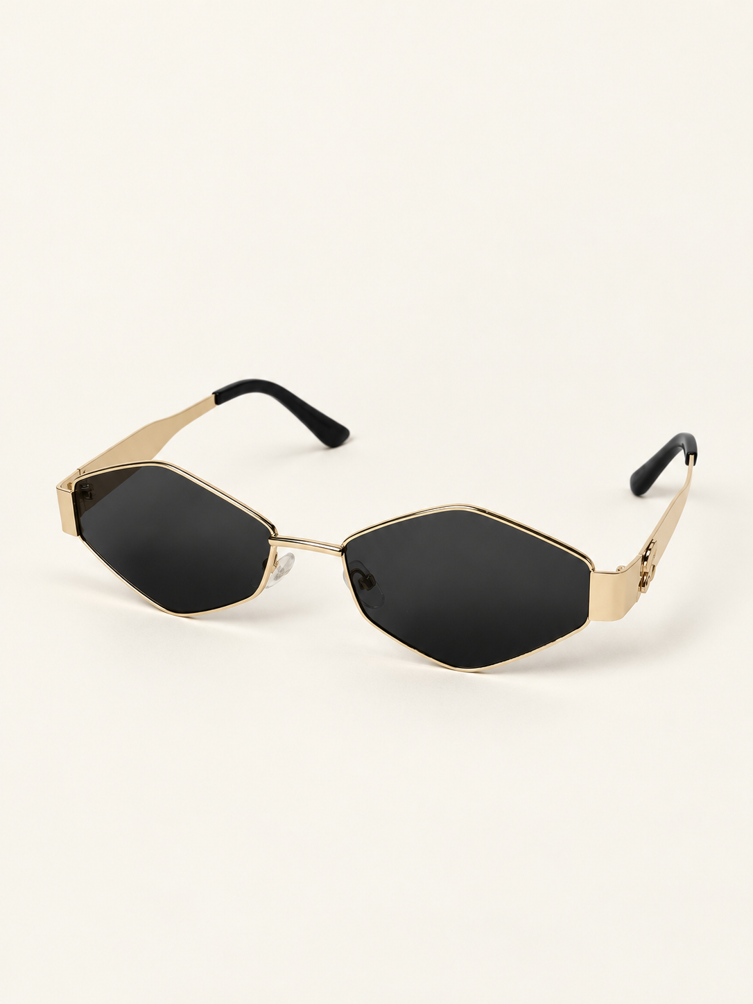 Nobu Sunnies — Black Gold, front angle view