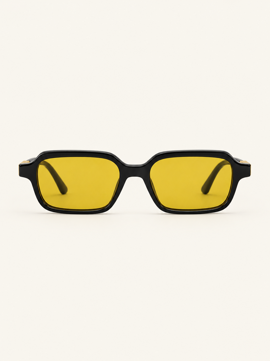 Noir Sunnies — Yellow Black, front view