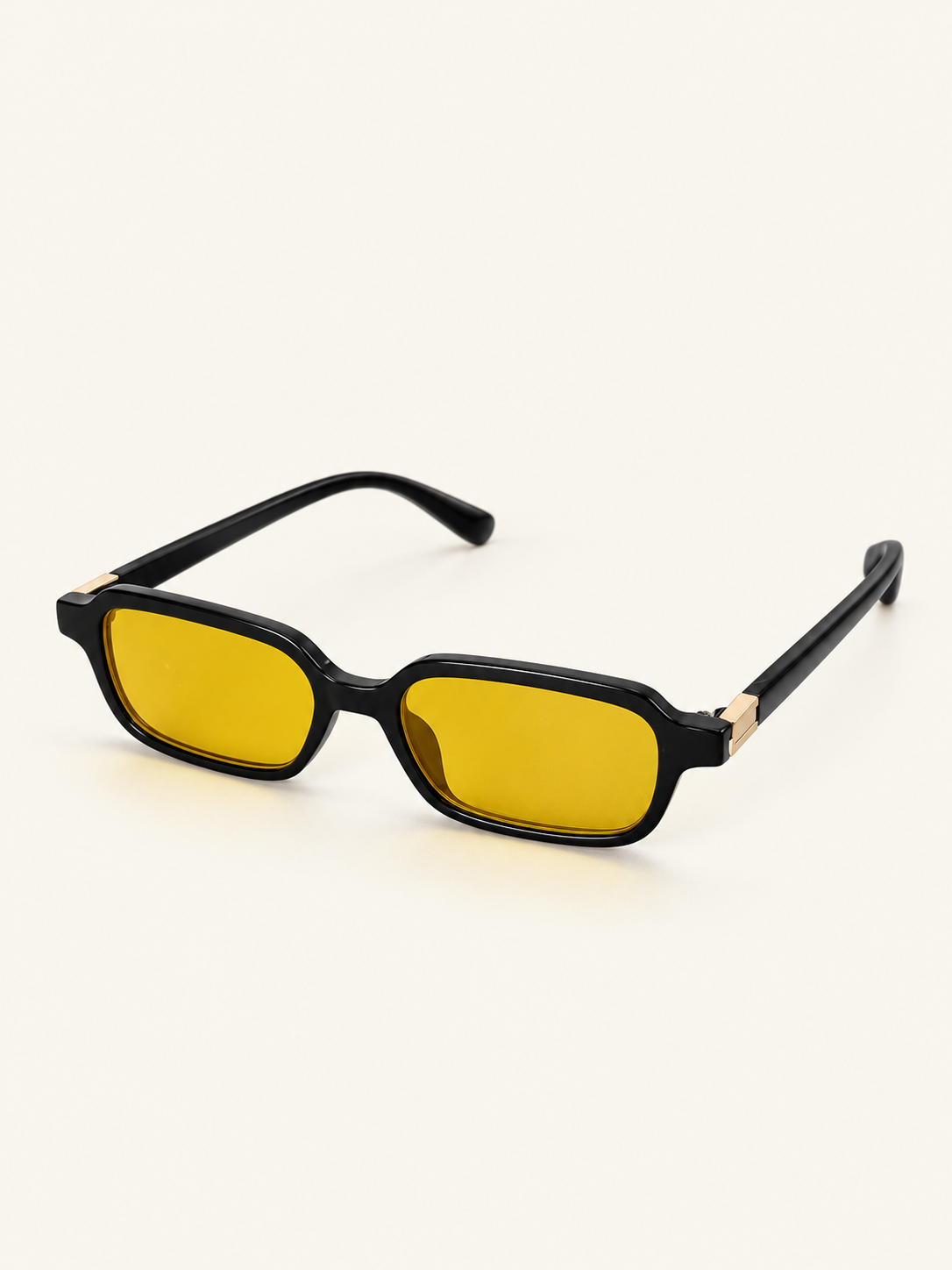 Noir Sunnies — Yellow Black, front angle view