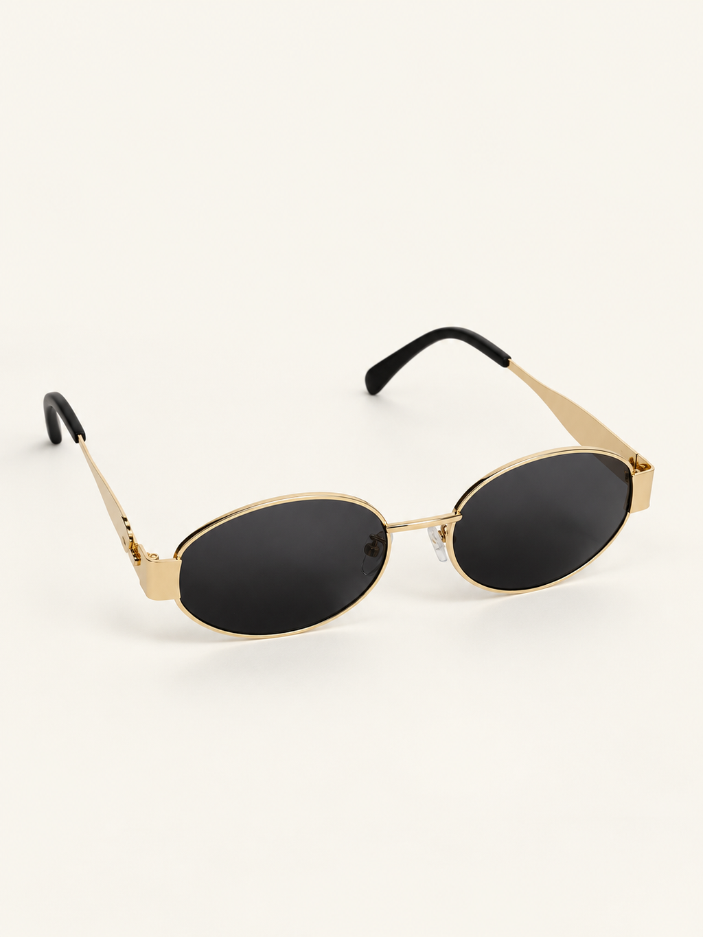 Sierra Sunnies — Black Gold (without logo), front angle view