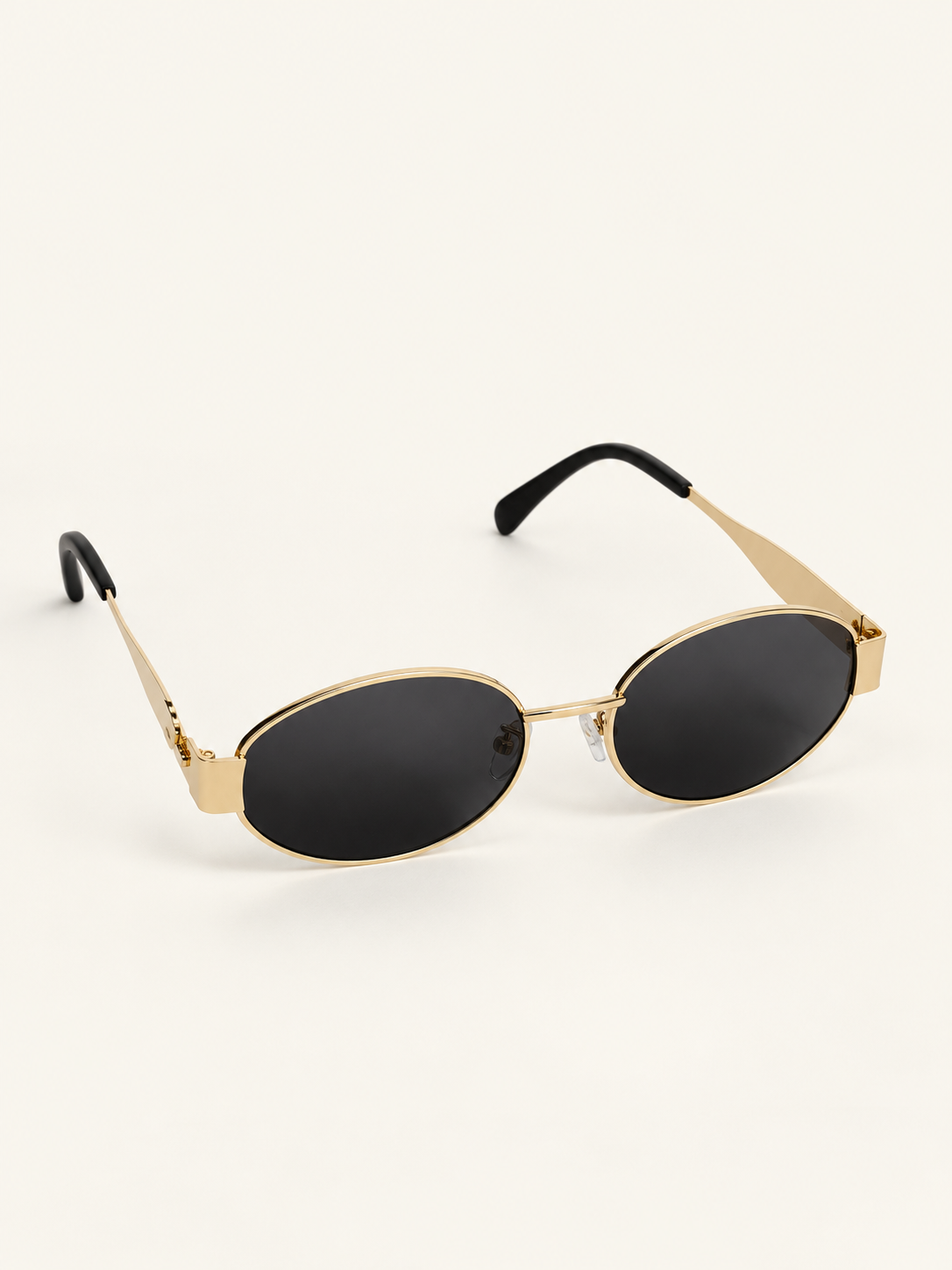 Sierra Sunnies — Black Gold (without logo), front angle view