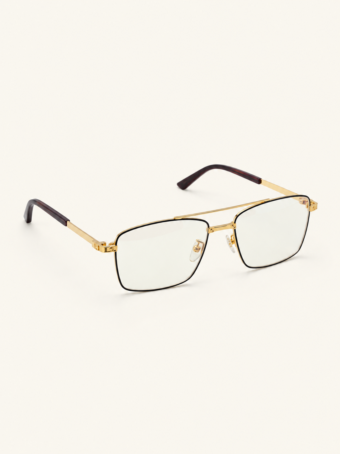 Stellar Frames — Gold Black, front angle view
