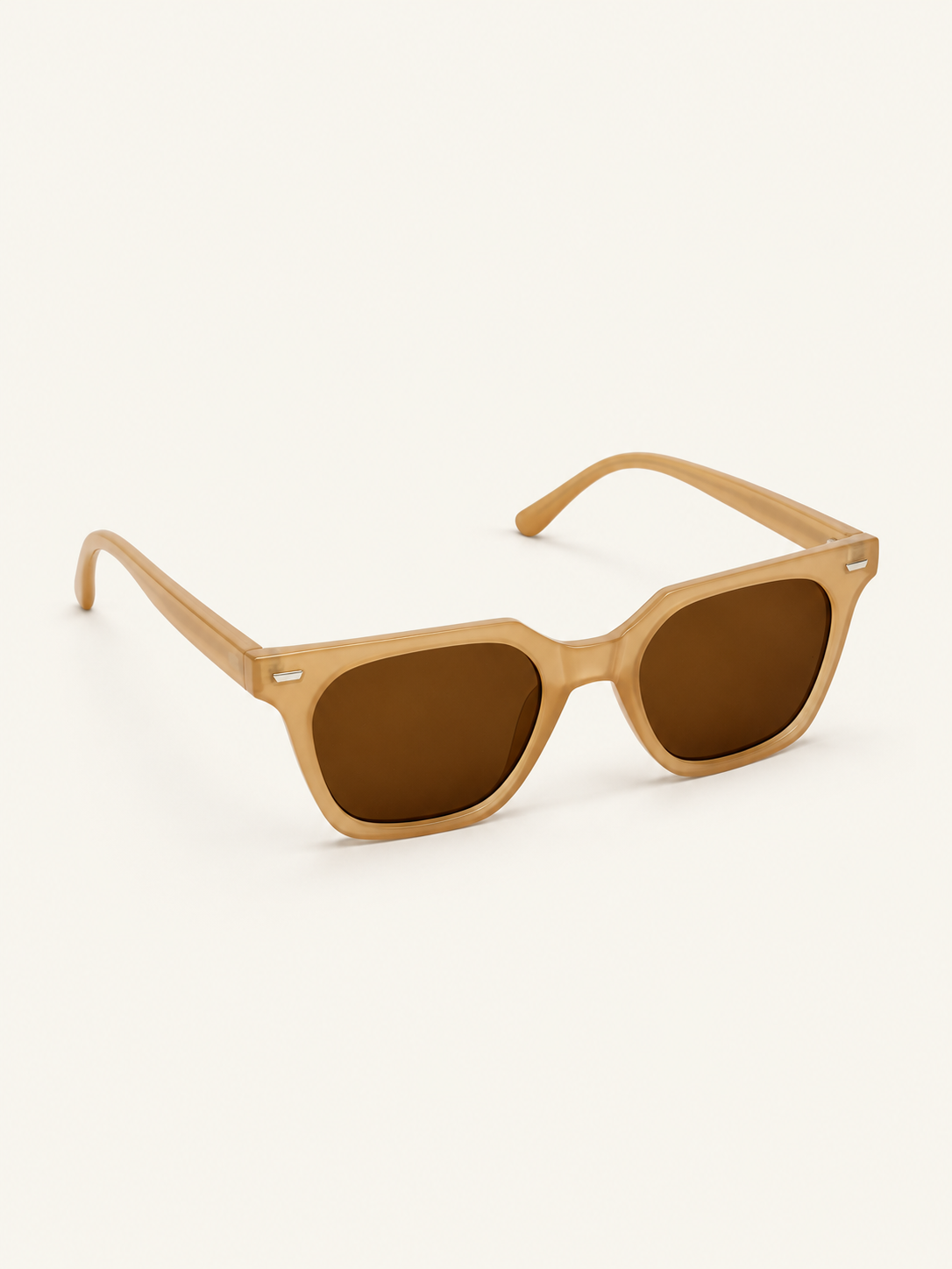 SUZY sunnies — Nude, front angle view