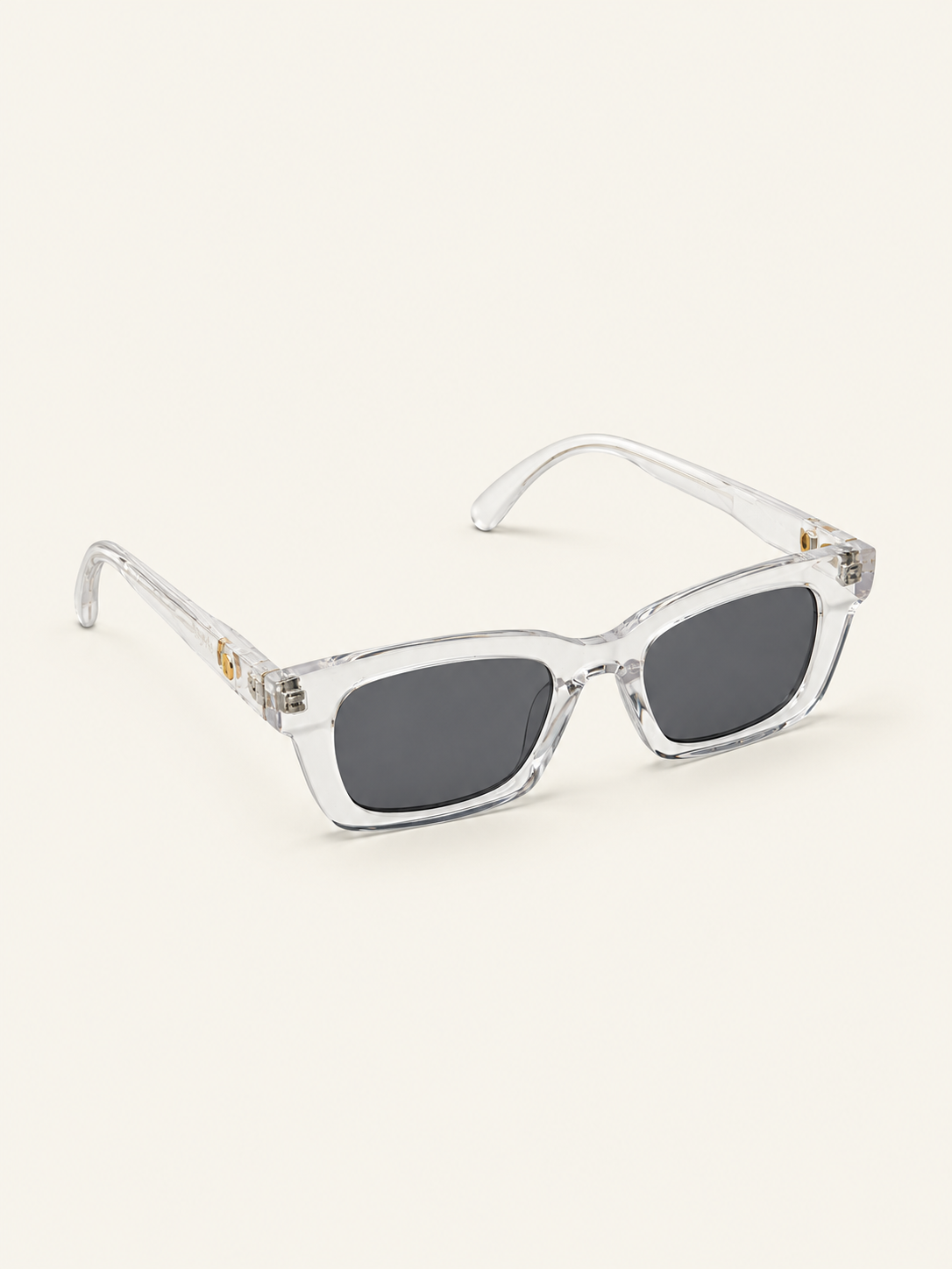Weeknd Sunnies — White Grey, front angle view